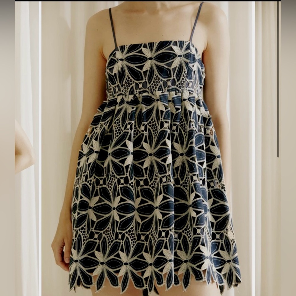Navy and White Storia Dress Size Medium